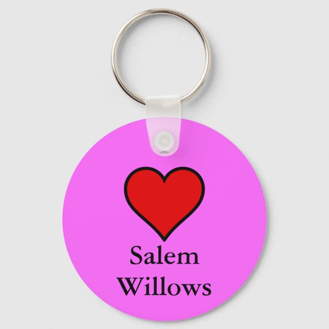 I Love Salem Willows Key Ring (Front)