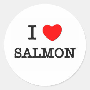 I Love SALMON ( food ) Classic Round Sticker
