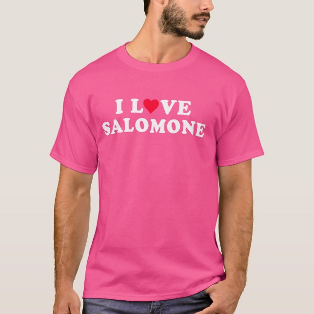 I Love Salomone Matching Girlfriend Boyfriend Salo T-Shirt (Front)