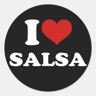 I Love Salsa Classic Round Sticker