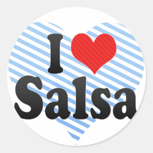 I Love Salsa Classic Round Sticker