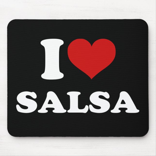 I Love Salsa Mouse Mat (Front)