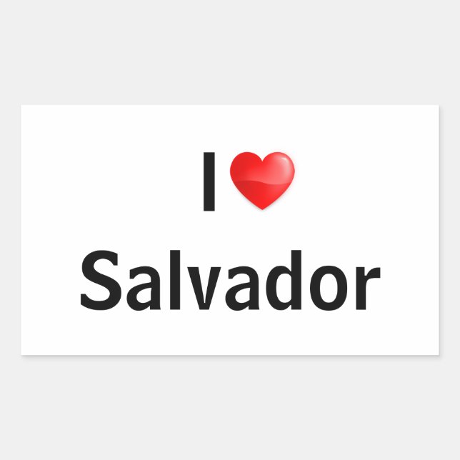 I Love Salvador Rectangular Sticker (Front)