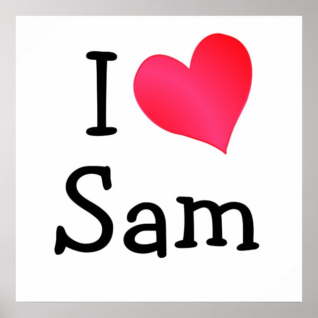 I Love Sam Poster (Front)
