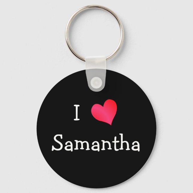 I Love Samantha Key Ring (Front)
