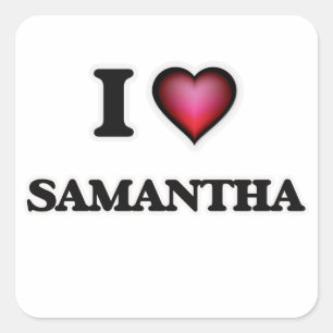 I Love Samantha Square Sticker