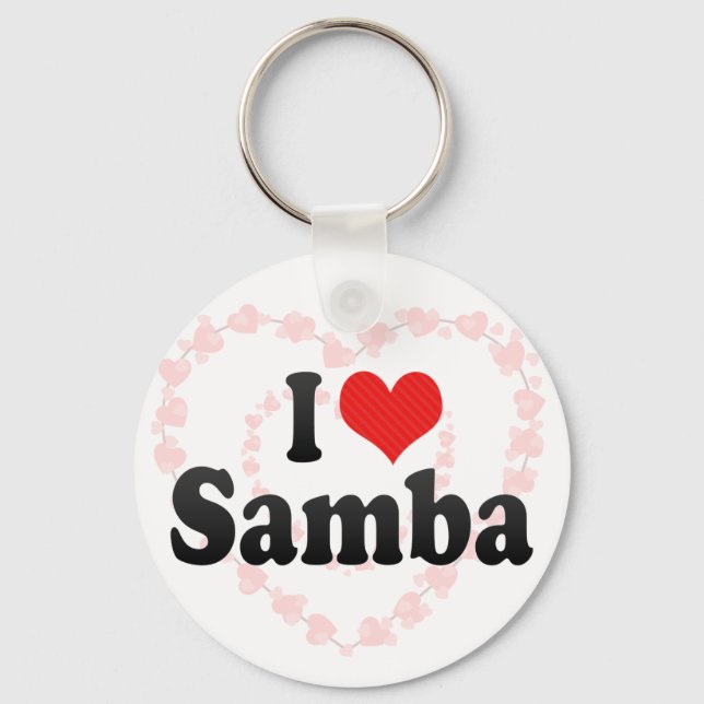 I Love Samba Key Ring (Front)