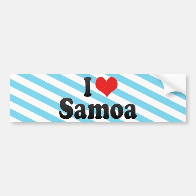 I Love Samoa Bumper Sticker (Front)