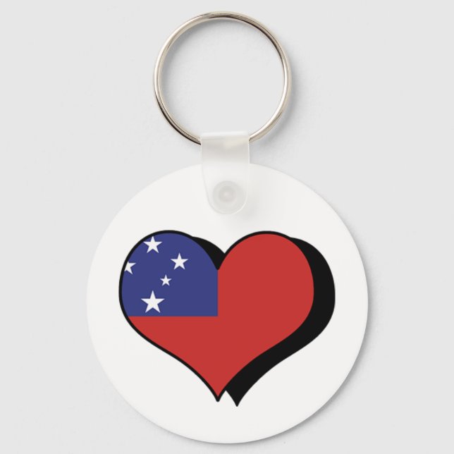 I Love Samoa Keychain (Front)