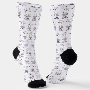 I Love Samoyeds - Cute dog Socks