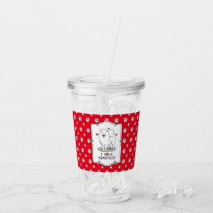 I Love Samoyeds - dog cute hearts Sammie Acrylic Tumbler