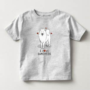 I Love Samoyeds - dog cute hearts Sammie Toddler T-Shirt