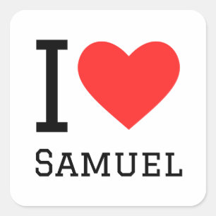 I love Samuel  Square Sticker
