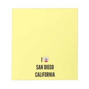 I Love San Diego, California Notepad