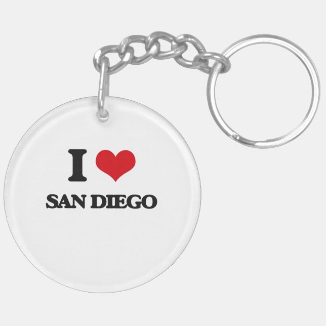 I love San Diego Key Ring (Back Right)