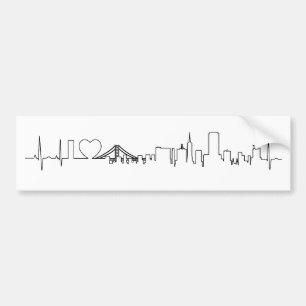 I love San Francisco in an extraordinary ecg style Bumper Sticker