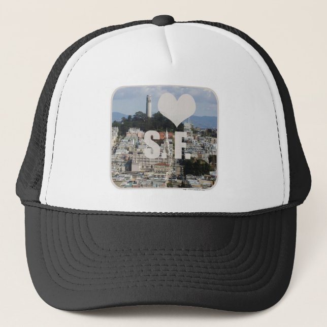I Love San Francisco Trucker Hat (Front)