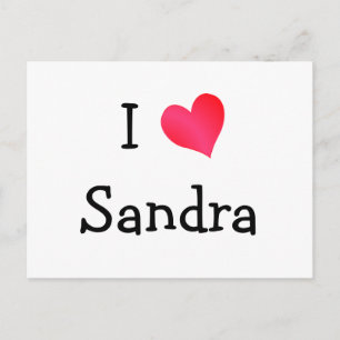 I Love Sandra Postcard