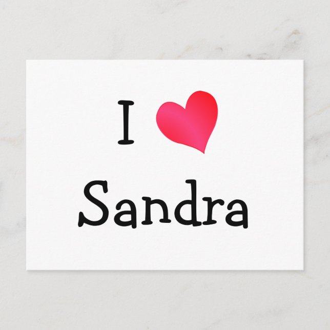 I Love Sandra Postcard (Front)
