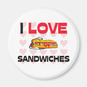 I Love Sandwiches Magnet