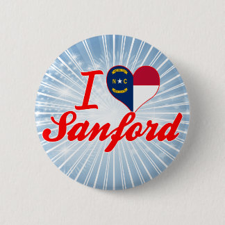 I Love Sanford, North Carolina 6 Cm Round Badge