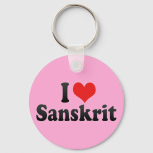 I Love Sanskrit Key Ring