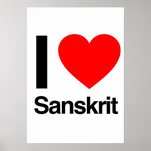 i love sanskrit poster
