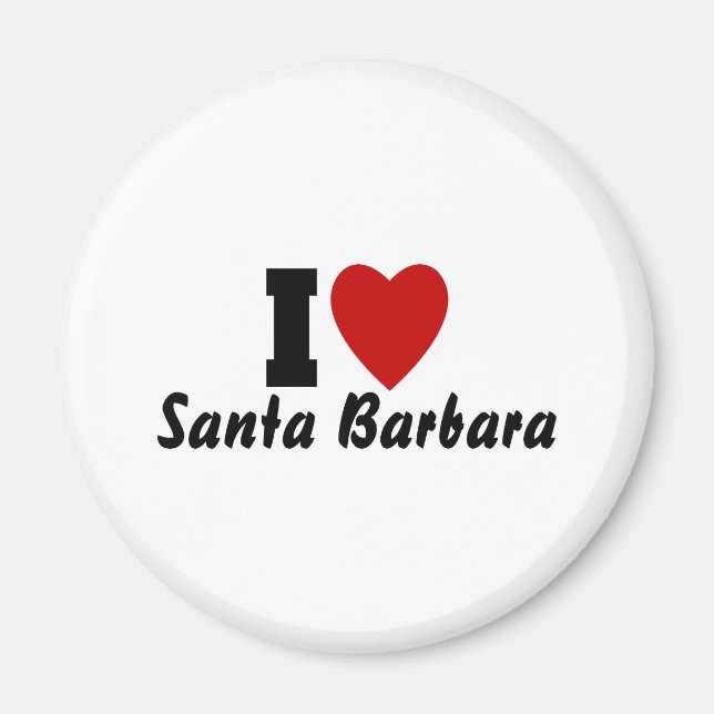 I Love Santa Barbara Magnet (Front)