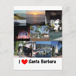 I Love Santa Barbara Postcard