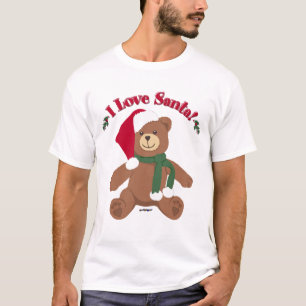 I Love Santa! Christmas Teddy Bear T-Shirt