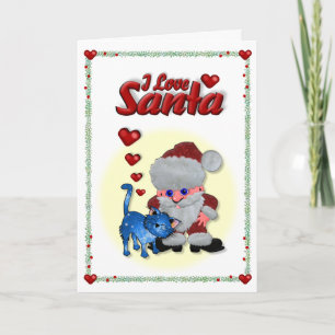 I Love Santa Holiday Card