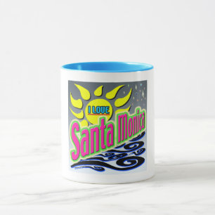 "I LOVE Santa Monica: Night Sunshine" Mug! Mug