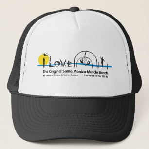 I Love Santa Monica Original Muscle Beach Trucker Hat