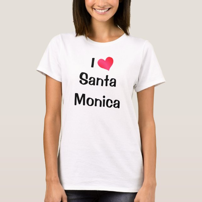 I Love Santa Monica T-Shirt (Front)