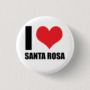 I love Santa Rosa 3 Cm Round Badge