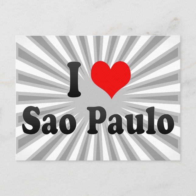 I Love Sao Paulo, Brazil Postcard (Front)