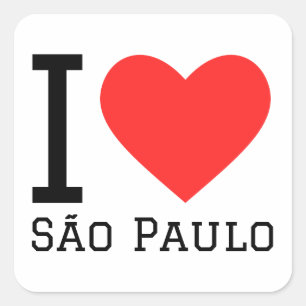 I love São Paulo Square Sticker