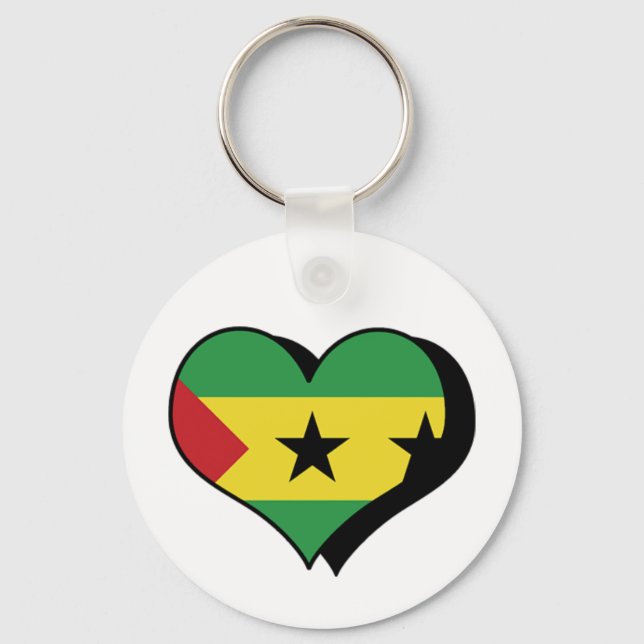 I Love Sao Tome and Principe Keychain (Front)