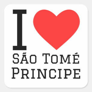 I love sao tomé and principe  square sticker