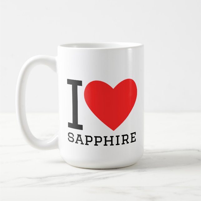 I love sapphire coffee mug (Left)