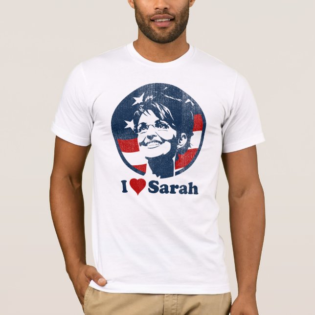I love Sarah Flag T-Shirt (Front)