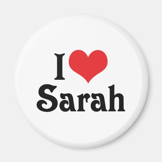 I Love Sarah Magnet (Front)