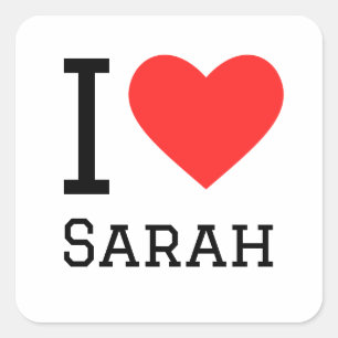 I love Sarah  Square Sticker