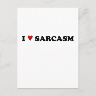 I love sarcasm postcard