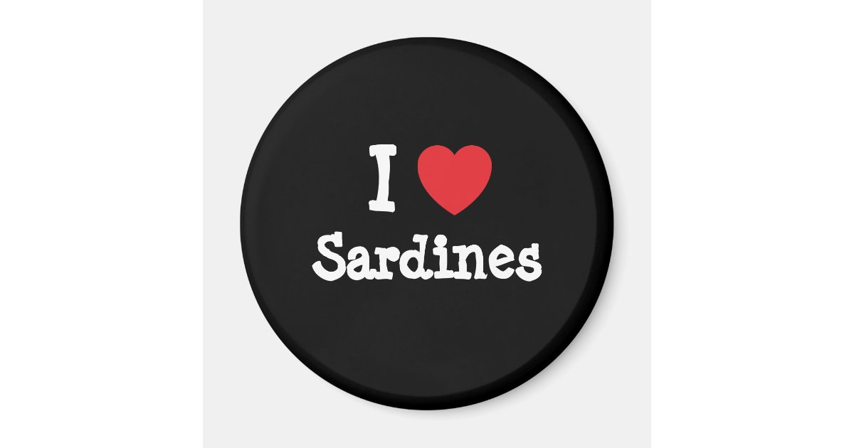I love Sardines heart TShirt Zazzle.co.uk