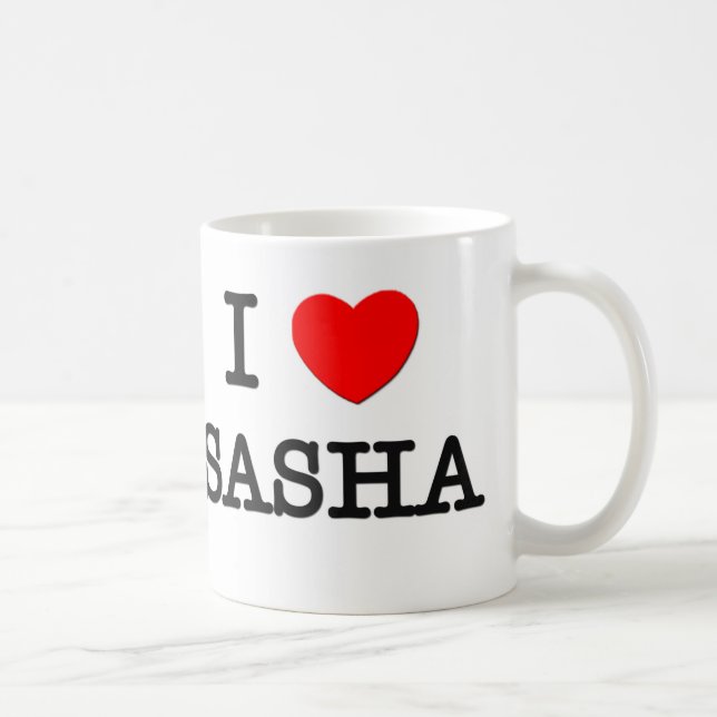 I Love Sasha Coffee Mug (Right)