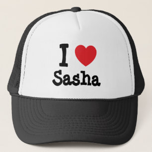 I love Sasha heart T-Shirt Trucker Hat