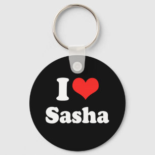 I LOVE SASHA.png Key Ring
