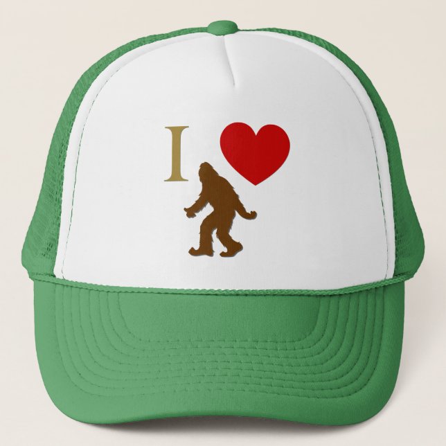 I Love Sasquatch Trucker Hat (Front)