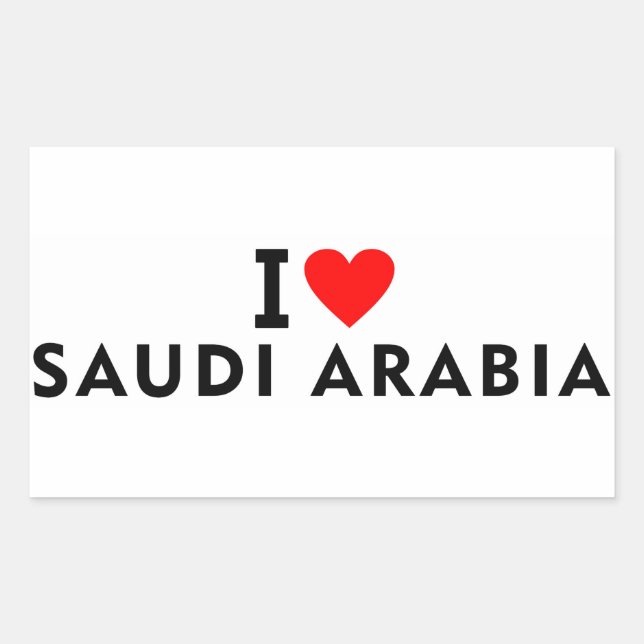 I love Saudi Arabia country like heart travel tour Rectangular Sticker (Front)